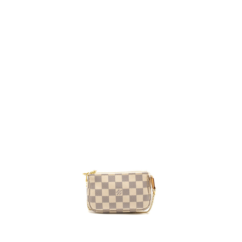 Louis Vuitton Mini Pochette Accessories Damier Azur Canvas GHW