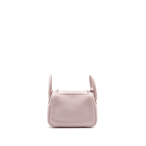 Hermes Mini Lindy Clemence Mauve Pale SHW stamp W