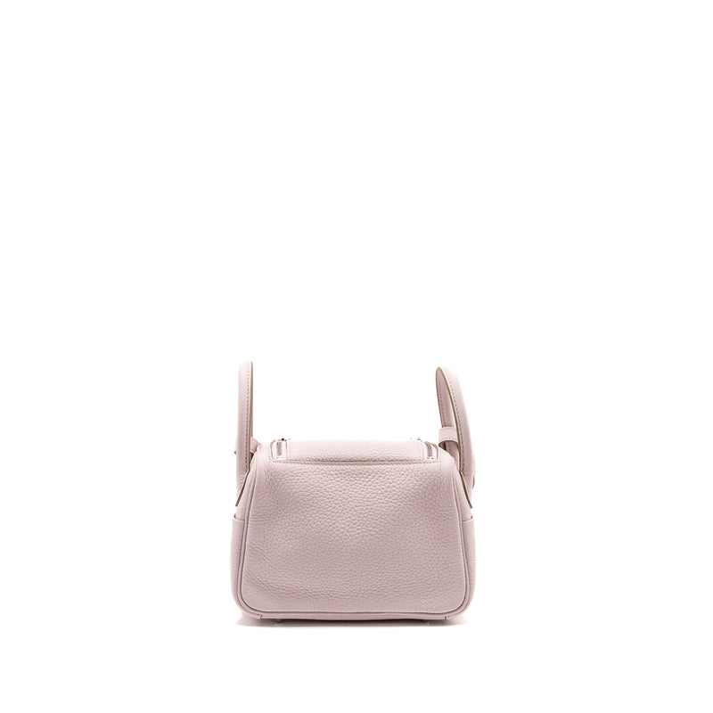 Hermes Mini Lindy Clemence Mauve Pale SHW stamp W