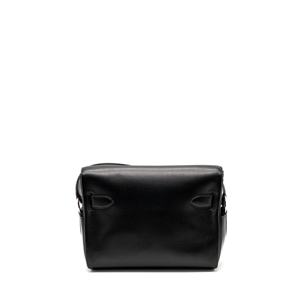Hermes kelly messanger PM bag evergrain black SHW stamp B