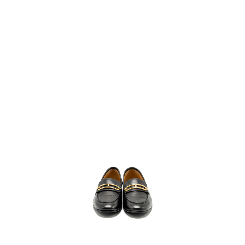 Hermes size 38 Colette loafer goatskin black GHW