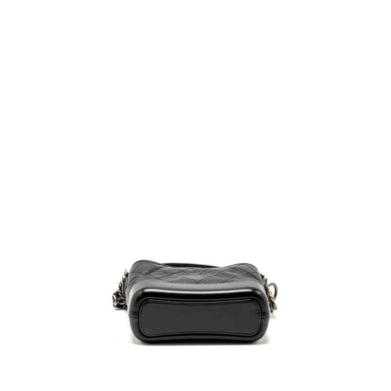 Chanel small handle gabrielle hobo bag calfskin black multicolour hardware