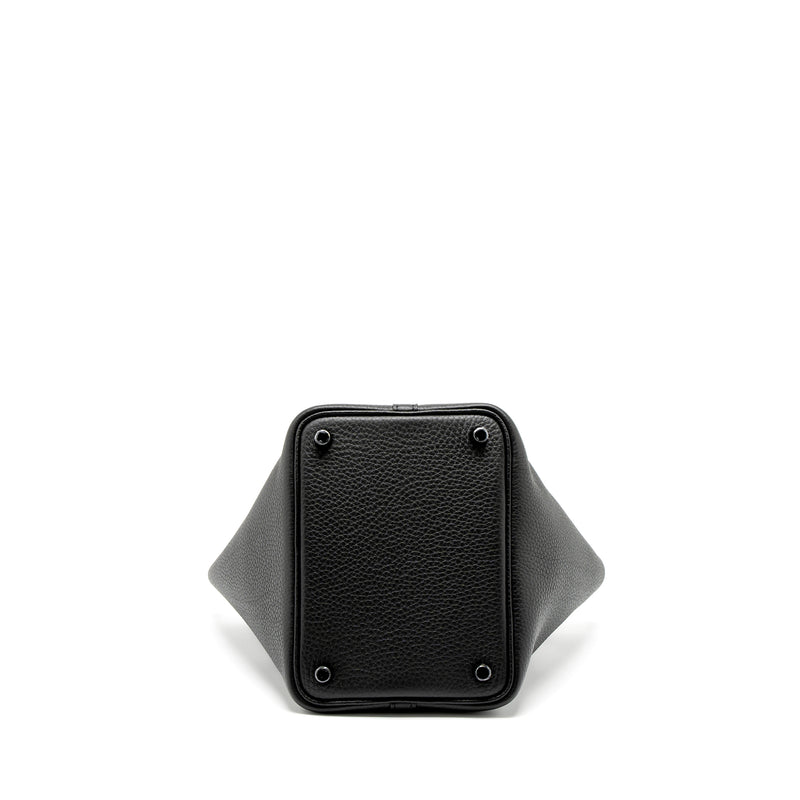 Hermes Picotin 18 Clemence So Black with Black Hardware Stamp U