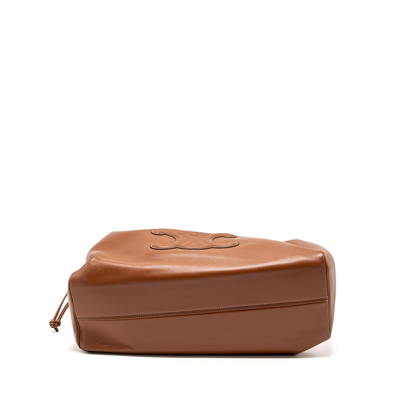Celine Large Cabas Drawstring Cuirass Triomphe Smooth Calfskin Tan
