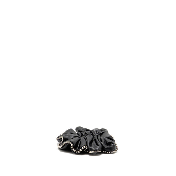 Chanel 22B Hair Tie with Crystal Lambskin Black SHW