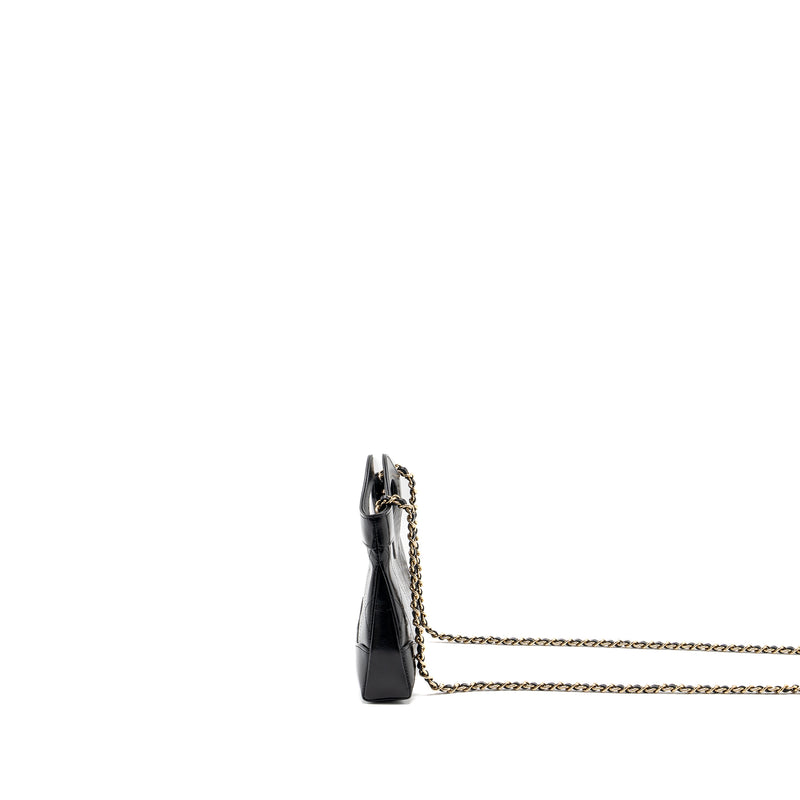 Chanel 24C mini 31 clutch with chain shiny calfskin black LGHW (microchip)