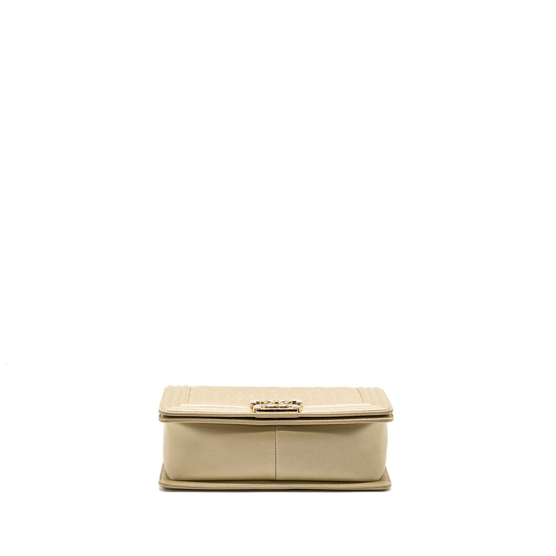 Chanel medium boy bag caviar gold LGHW