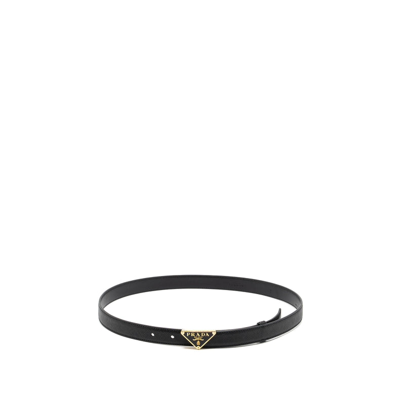 Prada Size 80 Belt Saffiano Calfskin Black GHW