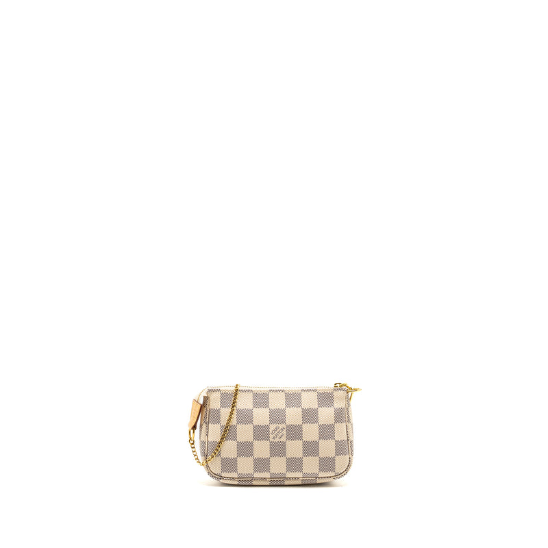 Louis Vuitton Mini Pochette Accessories Damier Azur Canvas GHW