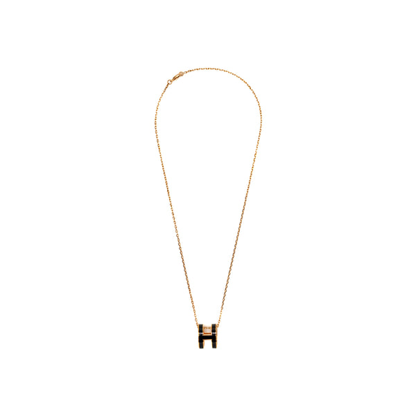 Hermes Pop H Pendant Black RGHW