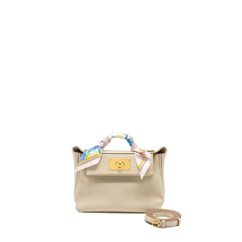 Hermes Mini 24/24 2424-21 Bag Evercolor/ Swift Beton GHW Stamp B