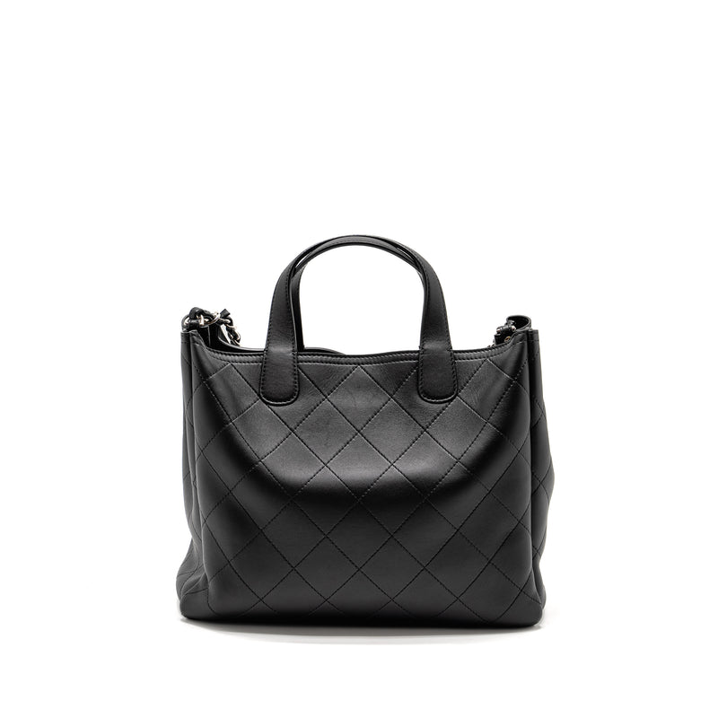 Chanel Hampton Tote Bag Lambskin Black SHW