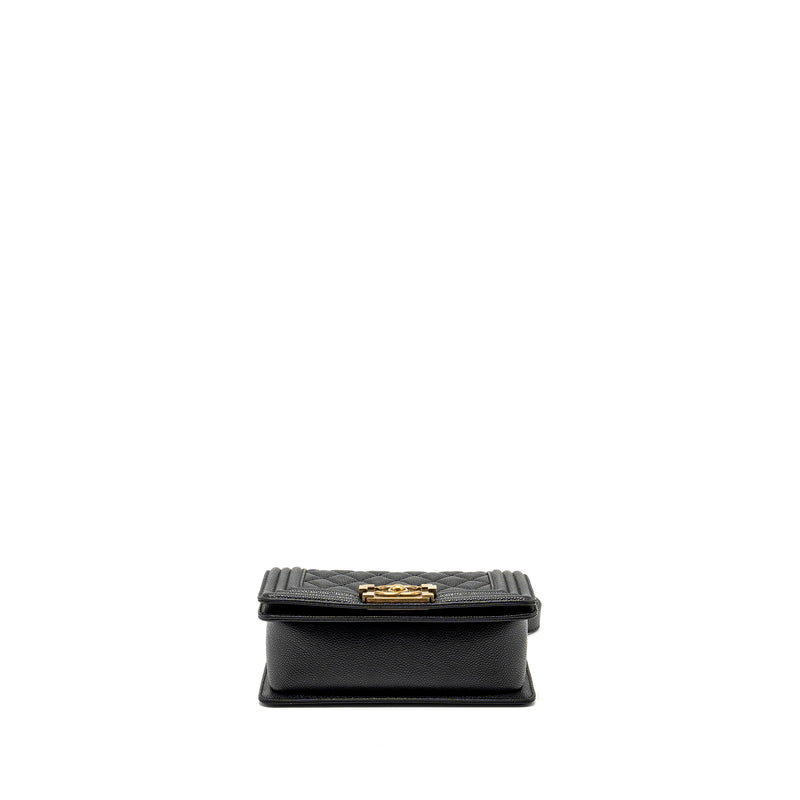 Chanel Small Boy Bag caviar black ruthenium GHW