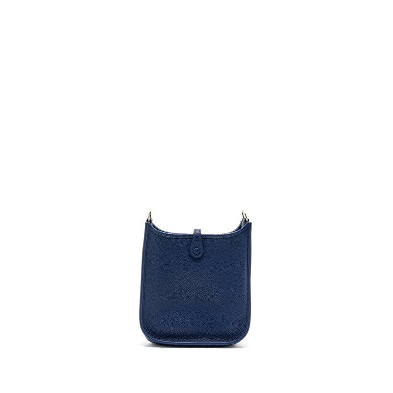 Hermes mini evelyne clemence blue saphir with multicolor strap SHW stamp Y