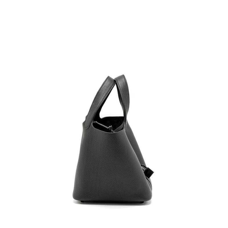 Hermes Picotin 18 Clemence So Black with Black Hardware Stamp U