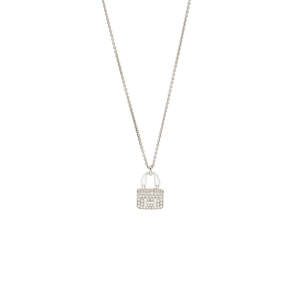 Hermes Constance Amulette Pendant White Gold Diamonds
