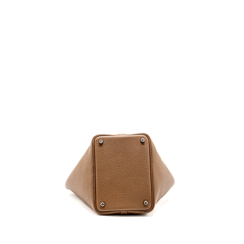 Hermes picotin 18 lock bag clemence alezan / Biscuit SHW stamp Z