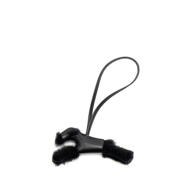 Hermes Buddy Charm Shearing/Leather SO Black Stamp W
