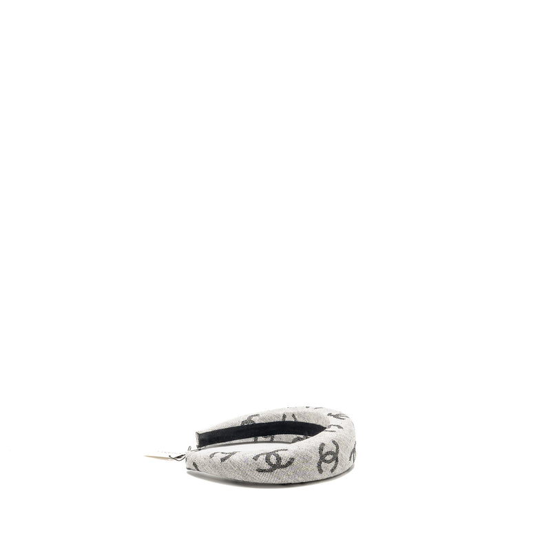 Chanel 22S CC Logo Headband Cotton White / Black