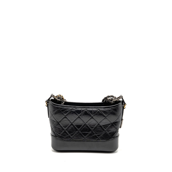 Chanel Small Gabrielle hobo bag calfskin black multicolor hardware