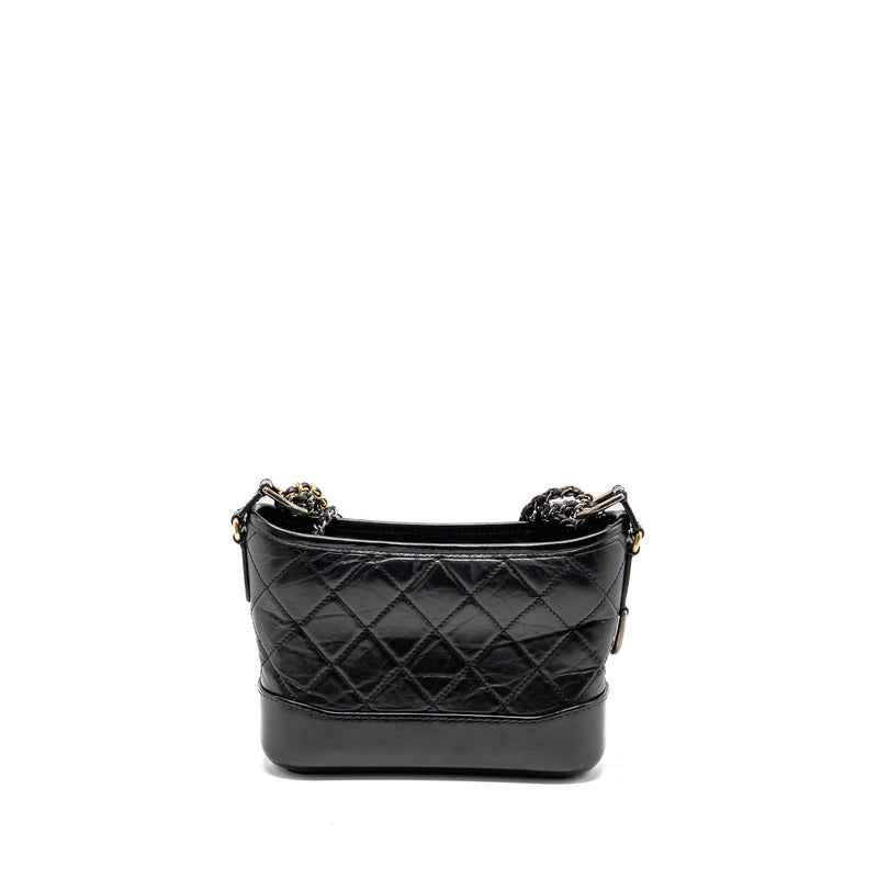 Chanel Small Gabrielle hobo bag calfskin black multicolor hardware