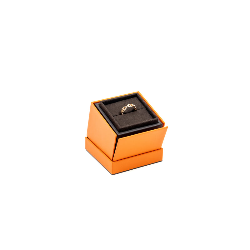 Hermes size 59 Chaine D Andre Chaine d'ancre Enchainee ring, small model rose gold