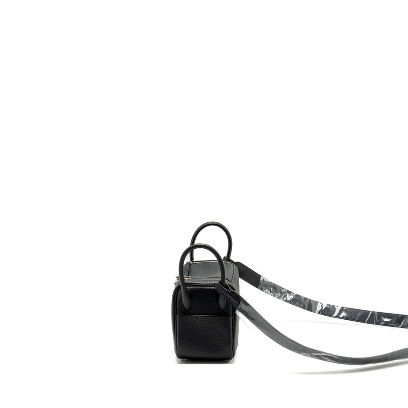 HERMES Mini Lindy Clemence Black SHW Stamp W