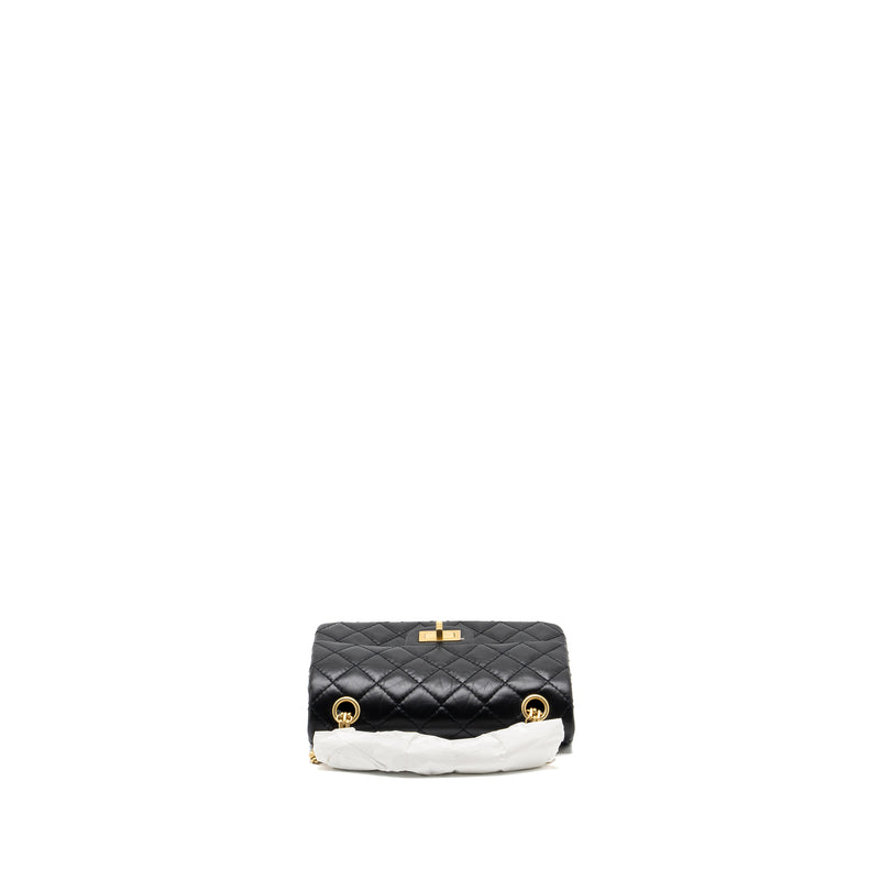 Chanel Mini 2.55 Reissue Flap Bag Aged Calfskin Black GHW (Microchip)