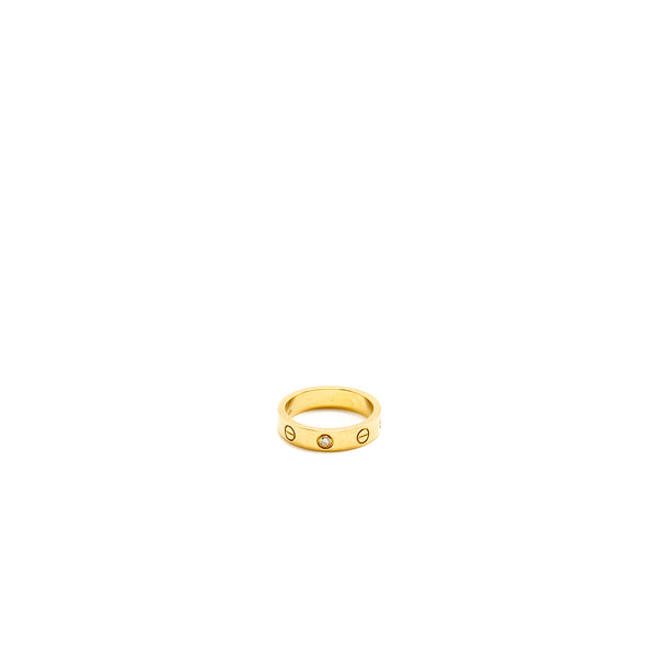 Cartier Size 48 Love Wedding Band Yellow Gold, Diamond