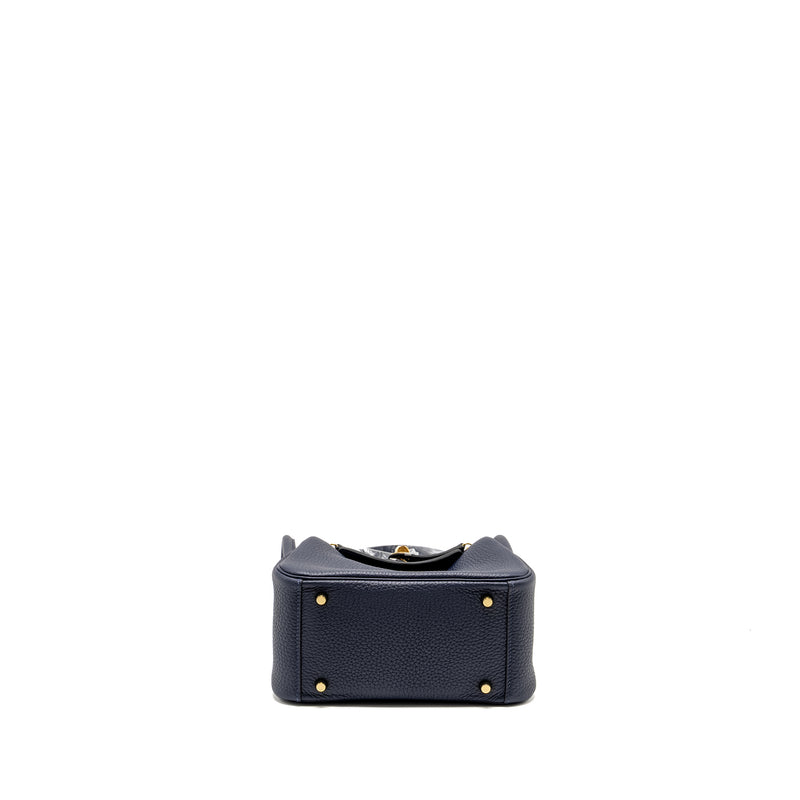 Hermes Mini Lindy Clemence Blue Nuit GHW Stamp Y