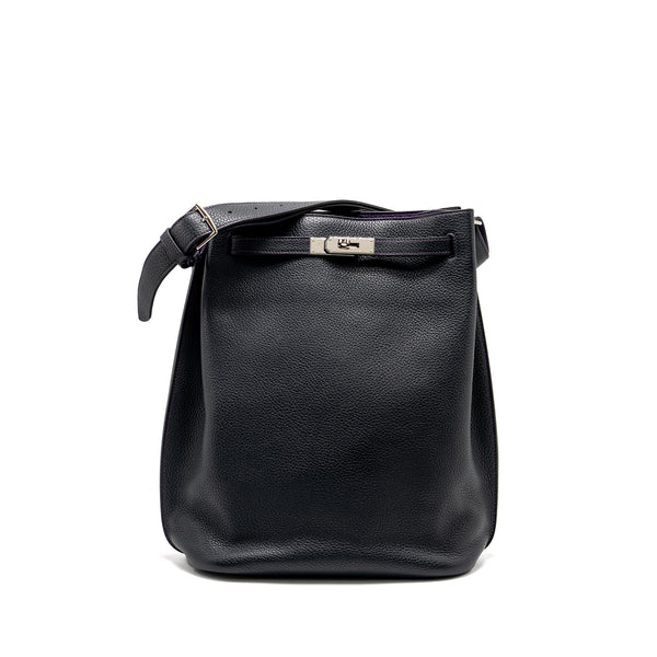Hermes SO Kelly 26 Clemence Vert/ Iris SHW Stamp Square Q
