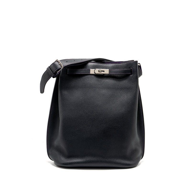 Hermes SO Kelly 26 Clemence Vert/ Iris SHW Stamp Square Q