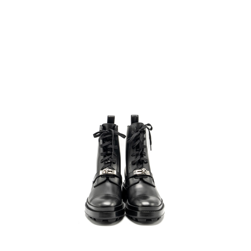 HERMES Size 37.5 Funk Ankle Boot Black SHW