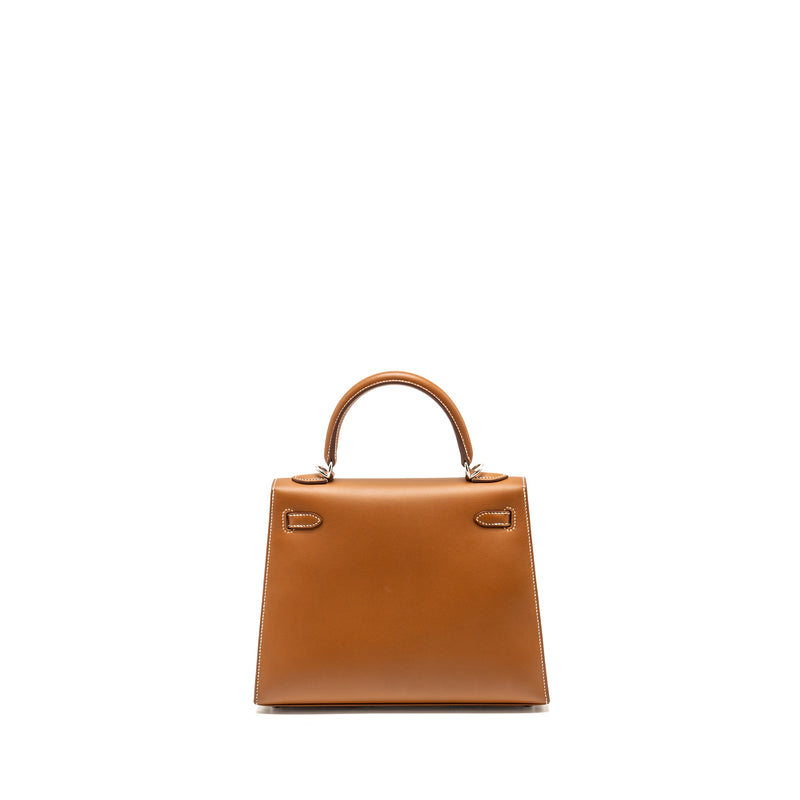 Hermes Kelly 25 Barenia Fauve SHW Stamp U