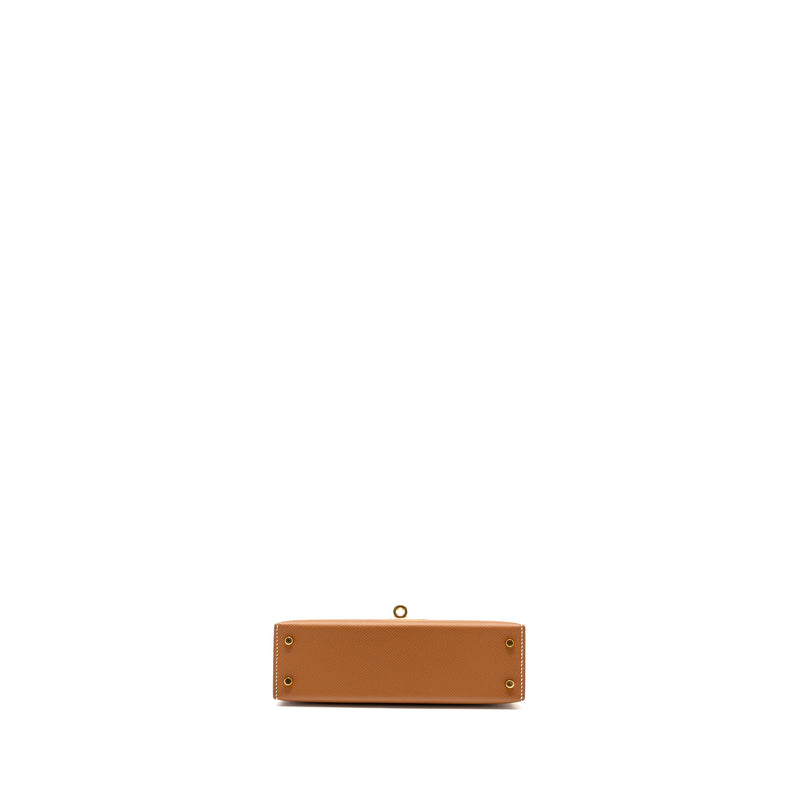 Hermes Mini Kelly Epsom Gold GHW Stamp Z