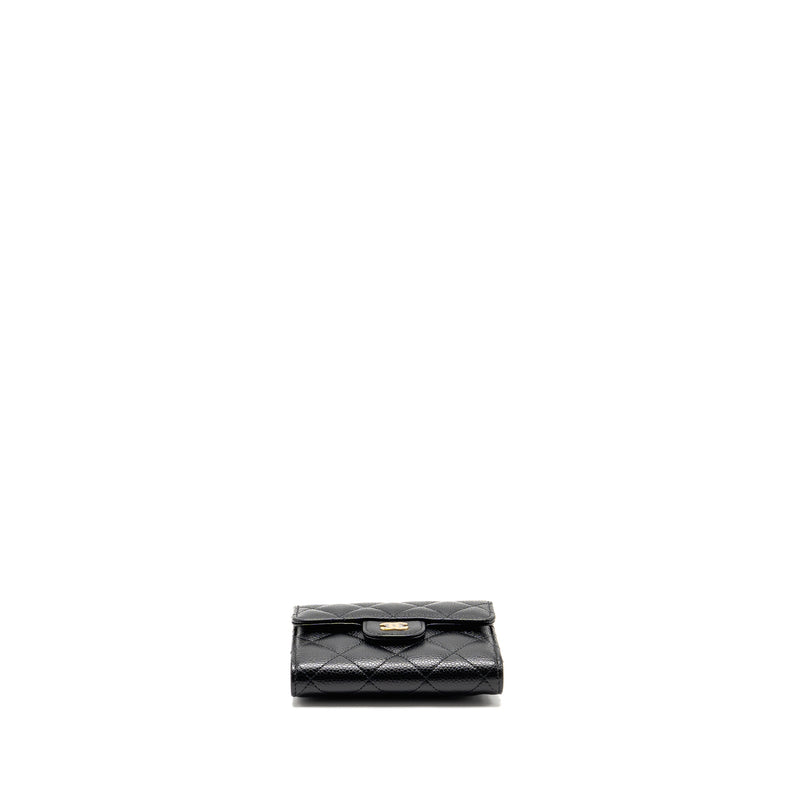 Chanel Small Classic Compact Wallet Caviar Black GHW (Microchip)