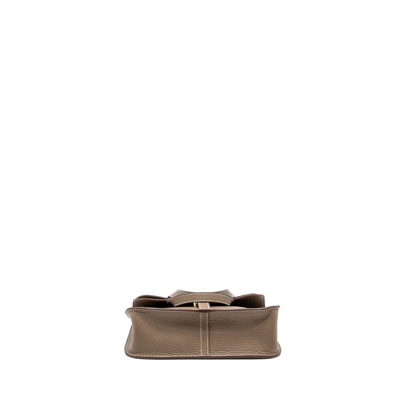 Hermes Halzan 25 Clemence Etoupe GHW Stamp B