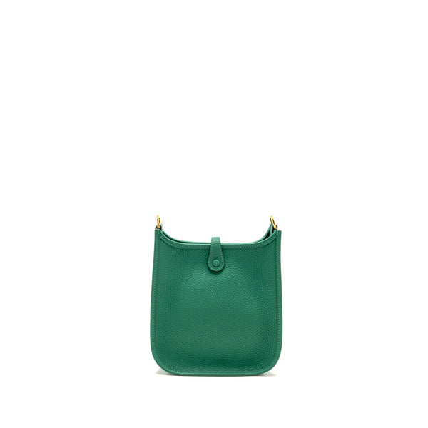 Hermes Mini Evelyne Clemence Vert Vertigo GHW Stamp W