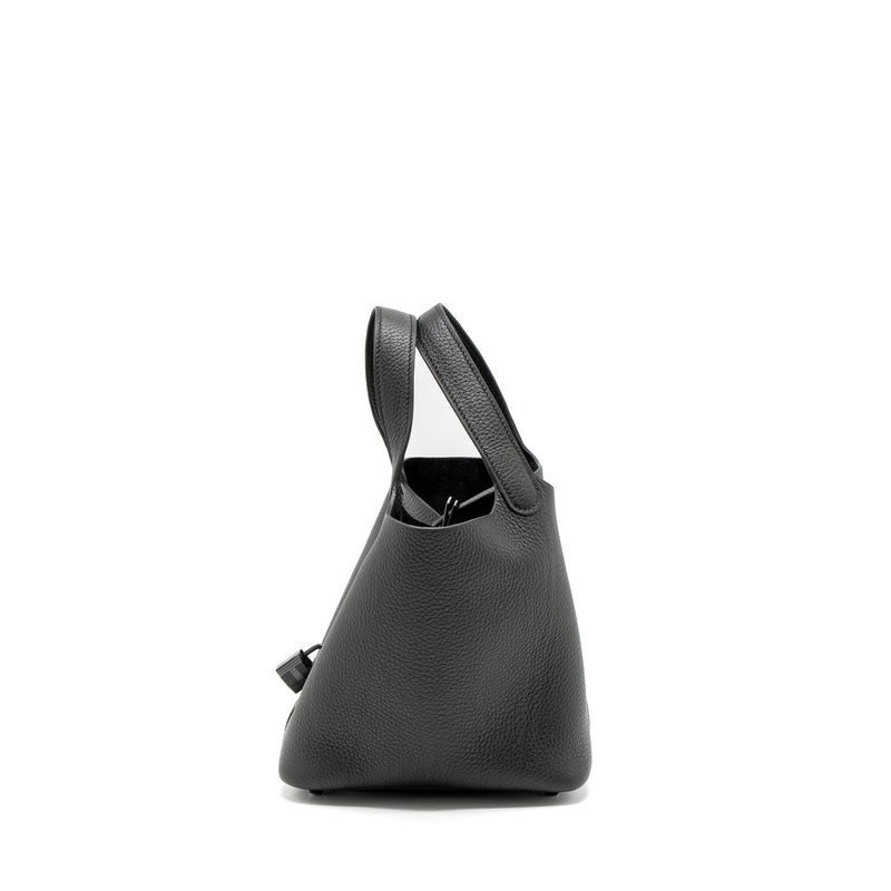 Hermes Picotin 18 Clemence So Black with Black Hardware Stamp U