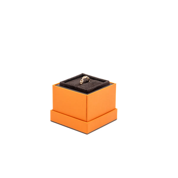 Hermes Size 54 Chaine D’Ancre Enchainee Ring Small Model, Rose Gold
