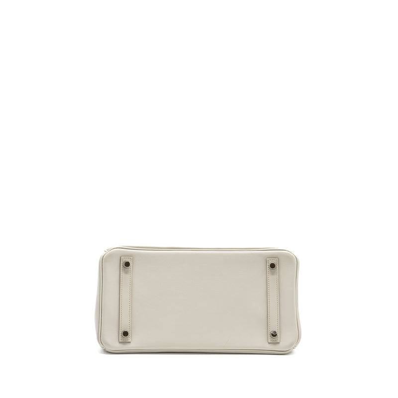 Hermes birkin 30 swift gris perle SHW stamp square R