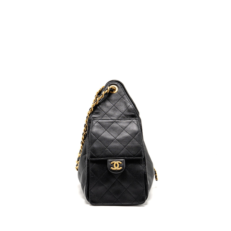 Chanel small 25 bag caviar black GHW (microchip)