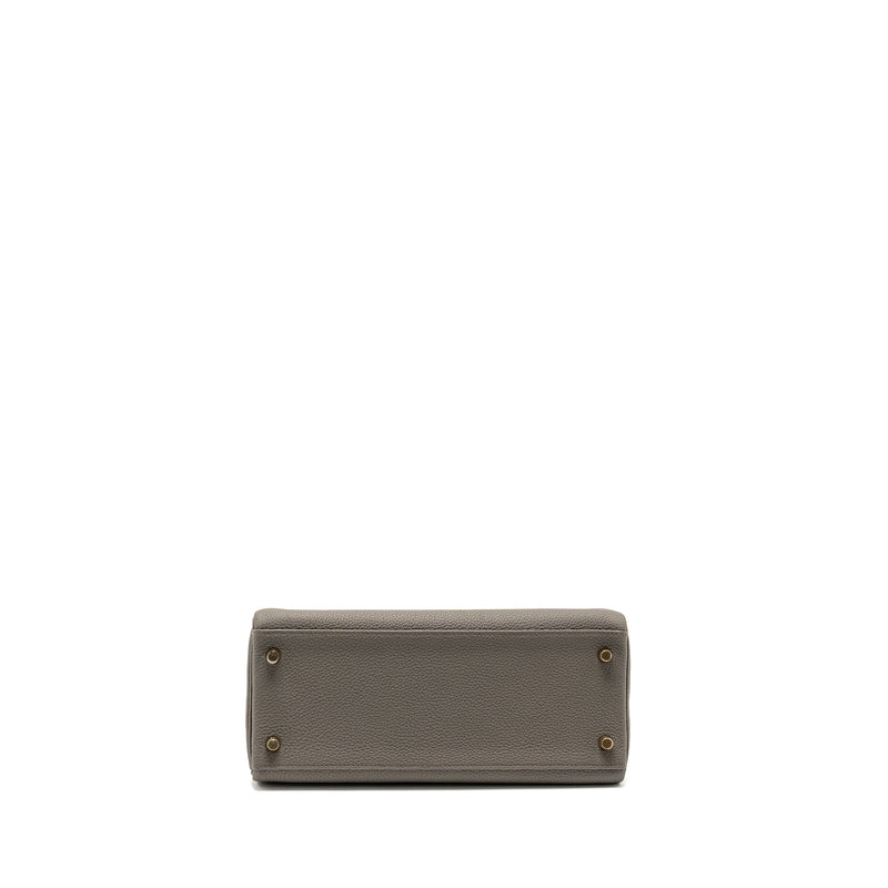 Hermes Kelly 28 Togo Gris Etain GHW stamp U