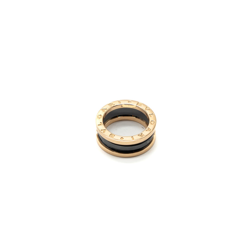 Bvlgari Size 53 B.zero1 Ring Black Ceramic Rose Gold