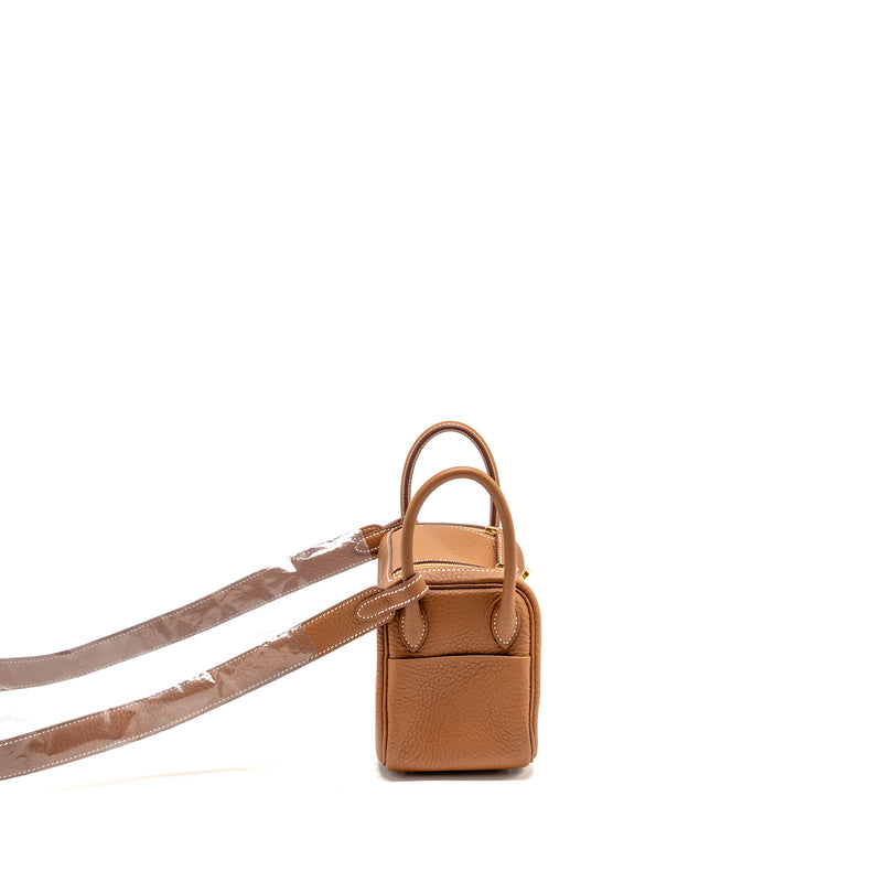 Hermes Mini Lindy Clemence Gold GHW Stamp B