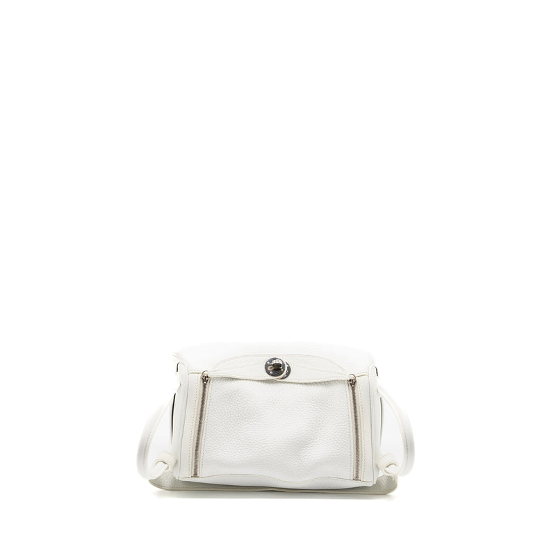Hermes Lindy 26 Clemence Blanc SHW Stamp Y