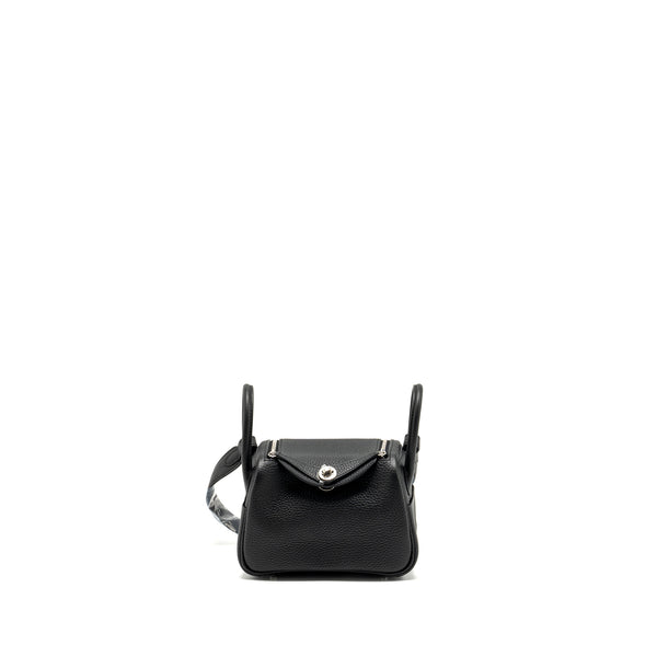 HERMES Mini Lindy Clemence Black SHW Stamp W