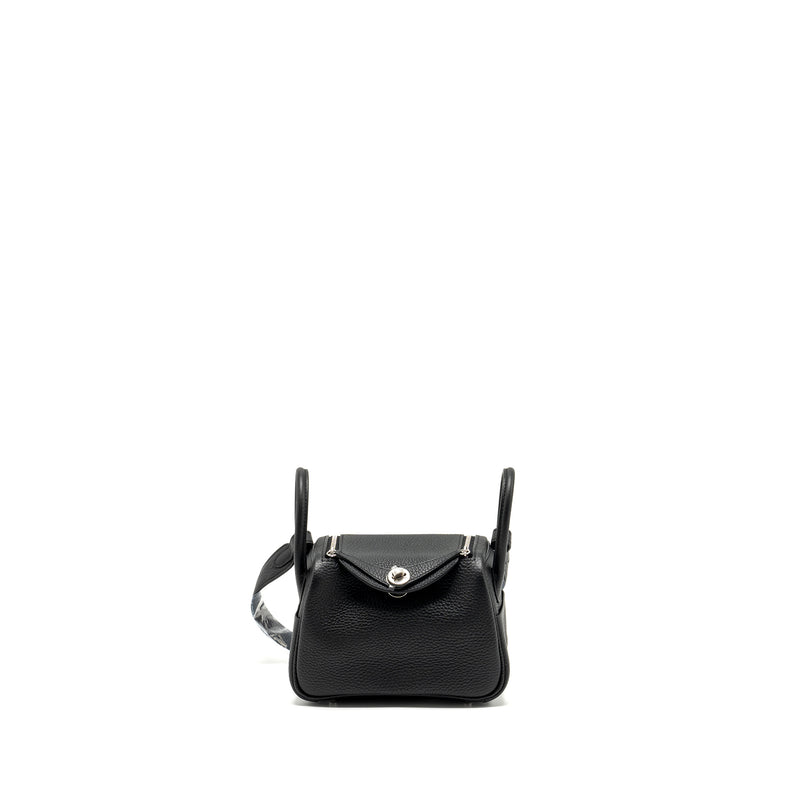 HERMES Mini Lindy Clemence Black SHW Stamp W