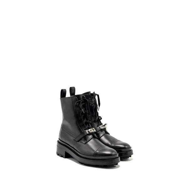 HERMES Size 37.5 Funk Ankle Boot Black SHW