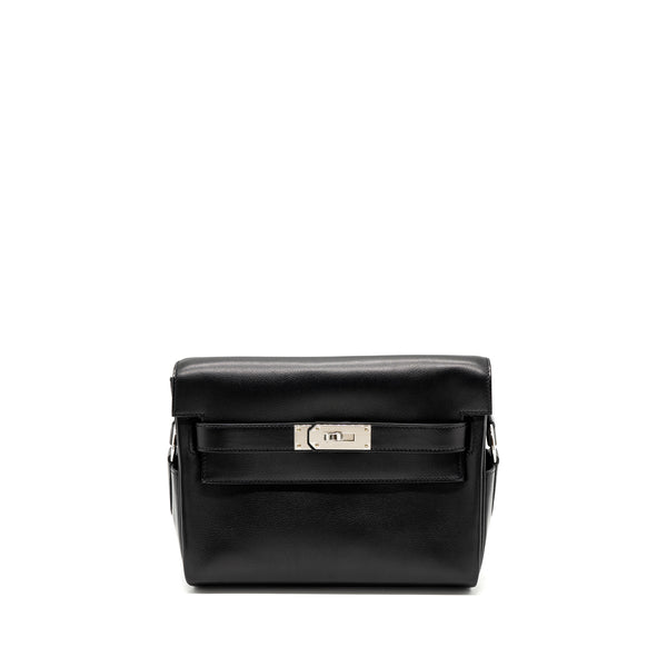 Hermes kelly messanger PM bag evergrain black SHW stamp B